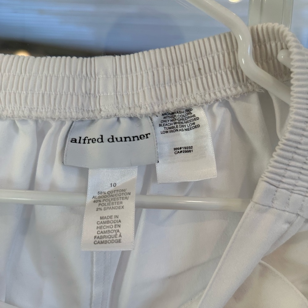 Alfred Dunner White Elastic-Waist Pants - Picture 3 of 5